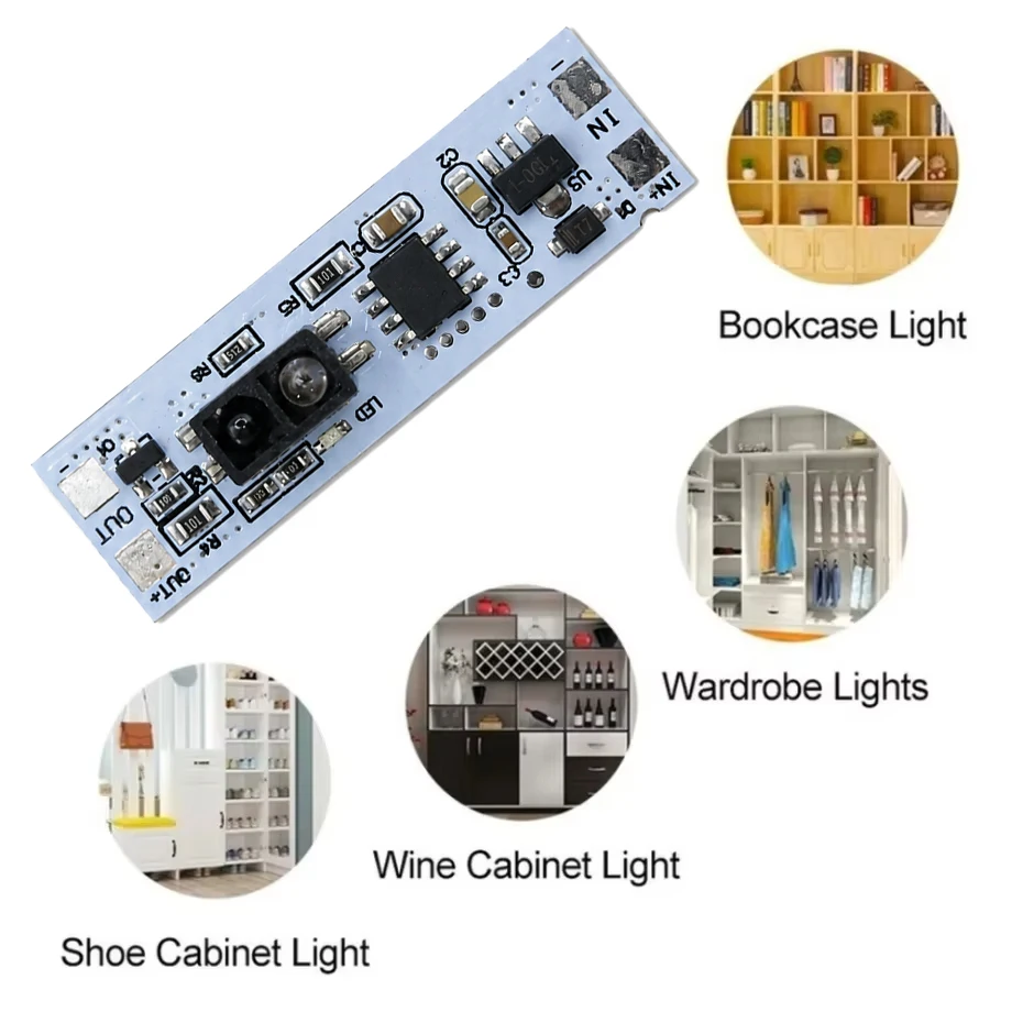 LED Dimming Control Lamps Capacitive Touch Sensor Switch DC 5V 24V Sweep Dimmer For Smart Home Lamps Hand Sweep Switch Module view 2