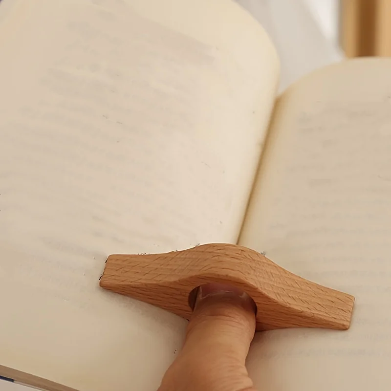 Solid Wood Ergonomic Book Clamp: The Ultimate One-Handed Reading Tool, Page Holder, and Thumb-Safe Bookmark