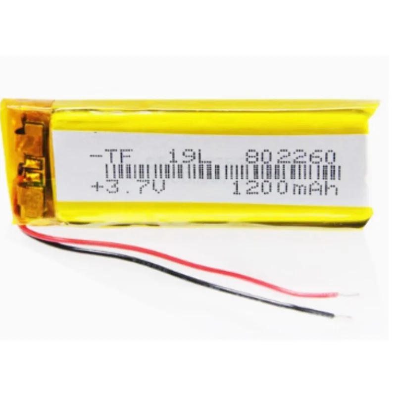 

3,7 В 1200 мАч 802260 Полимерная аккумуляторная батарея LiPo