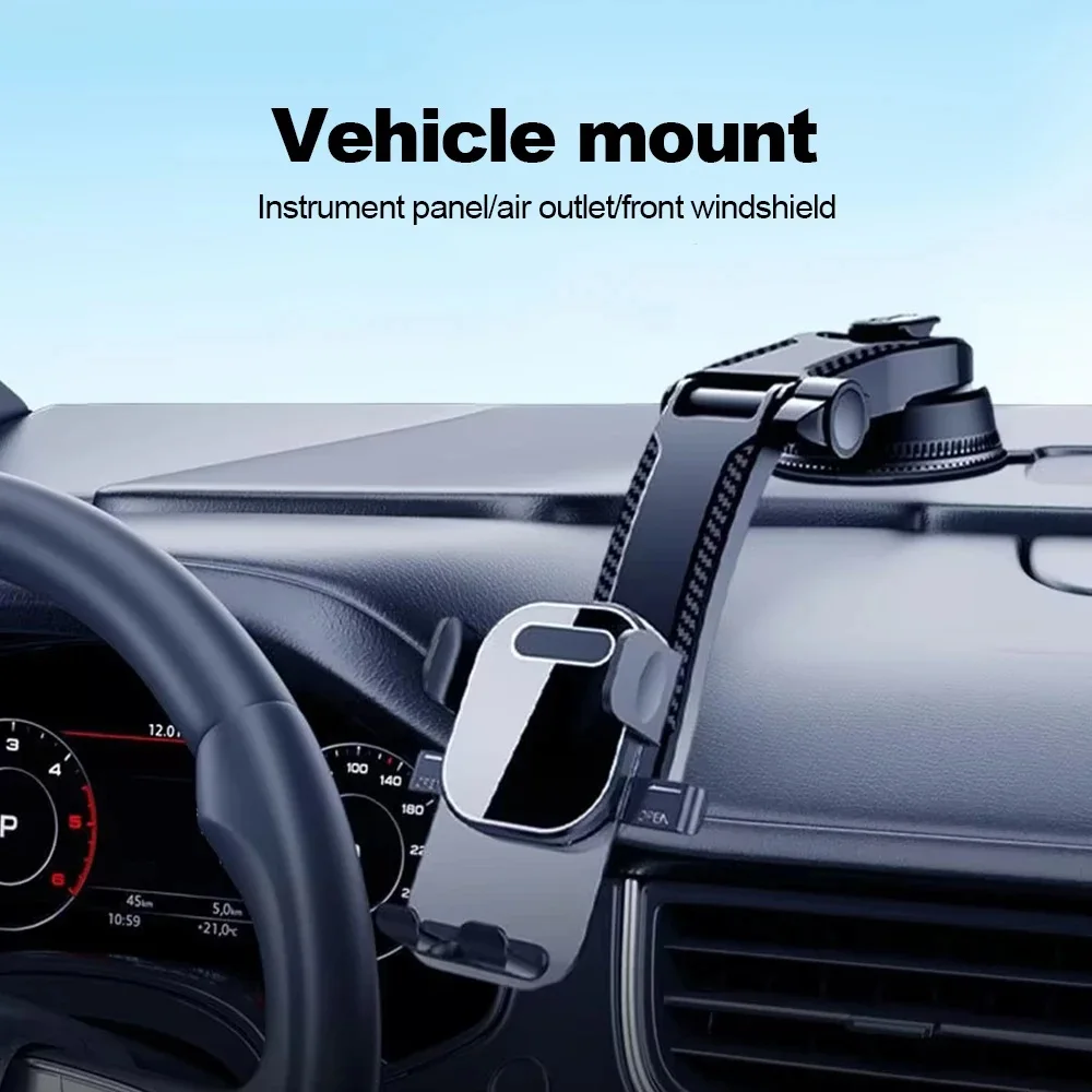 

Universal Sucker Car Phone Holder Dashboard Mount for iPhone Android 360° Rotatable Anti-Slip Easy Install Durable Accessories