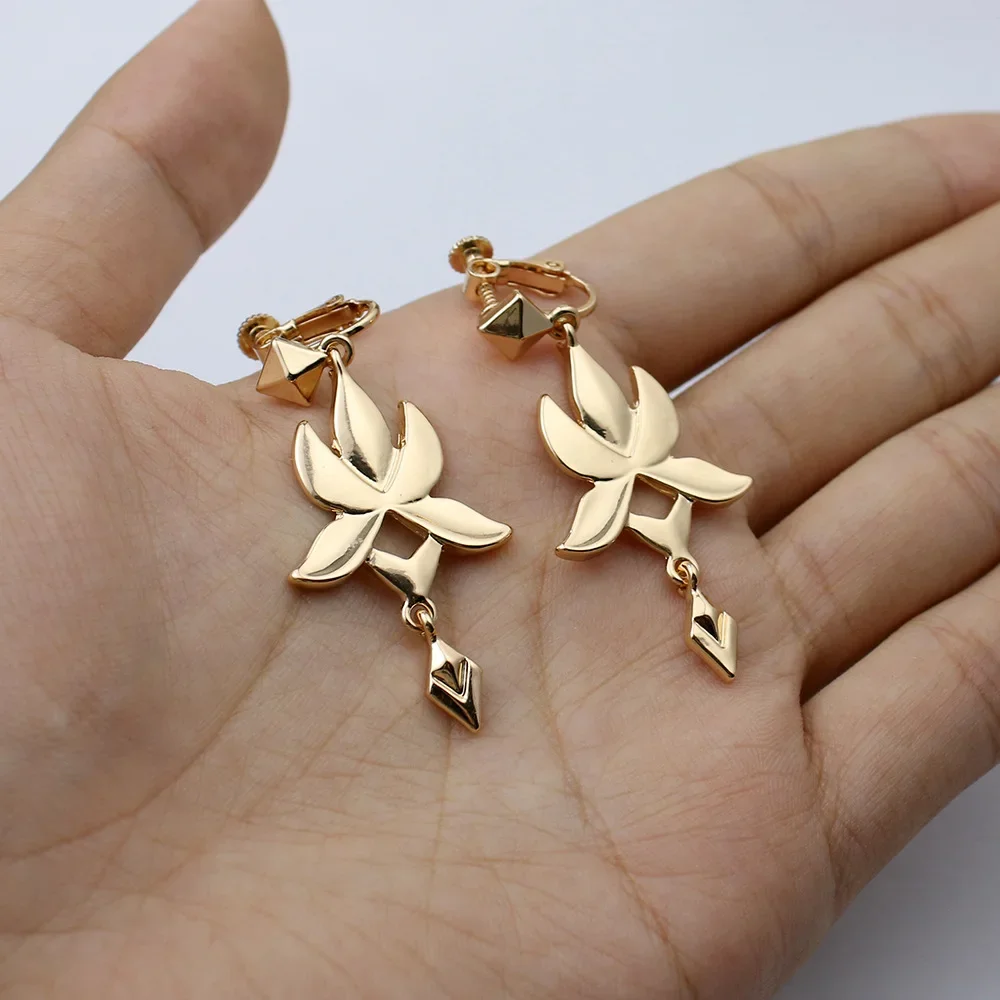 Game Honkai: Star Rail Dan Heng Cosplay Earrings Imbibitor Lunae Unisex Pendant Ear Studs Clips Jewelry Accessories Gift