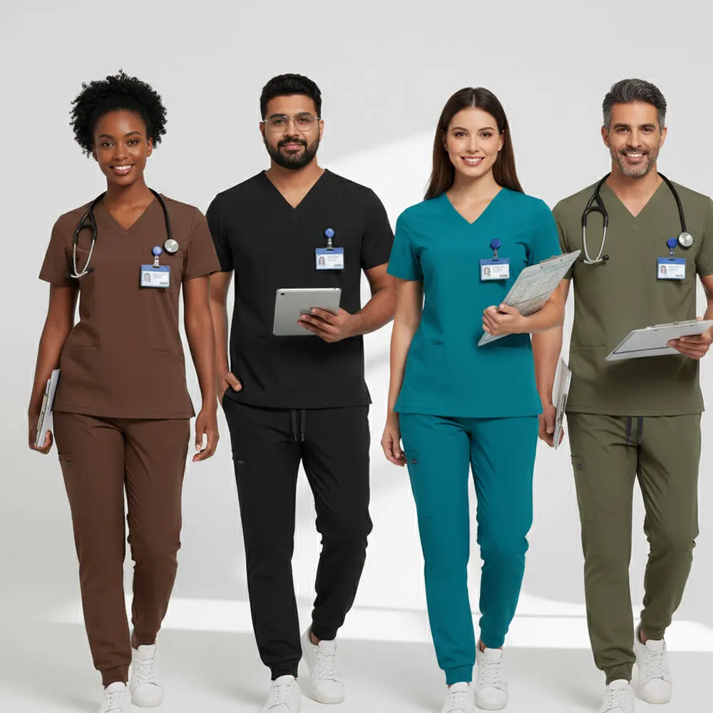 

Medical Nursing Scrub Unisex Pet Beauty Dental Clinic Nurses Uniform Multicolour Mens Scrubs Sets