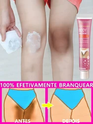 Creme branqueador universal para homens e mulheres, axilas, partes íntimas, coxas internas, remoção de melanina intensa