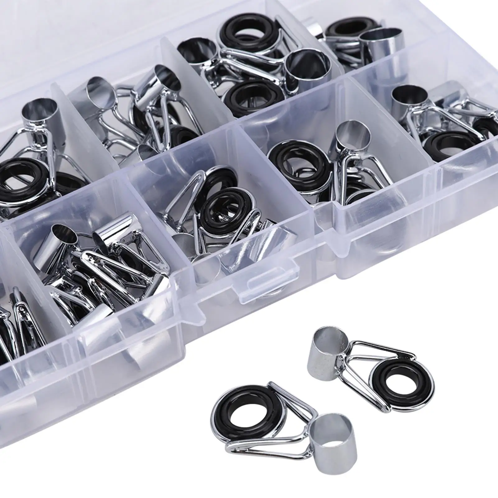 90Pcs Stainless Steel Ceramic Fishing Rod Guides - Carp &  Fishing Accessories