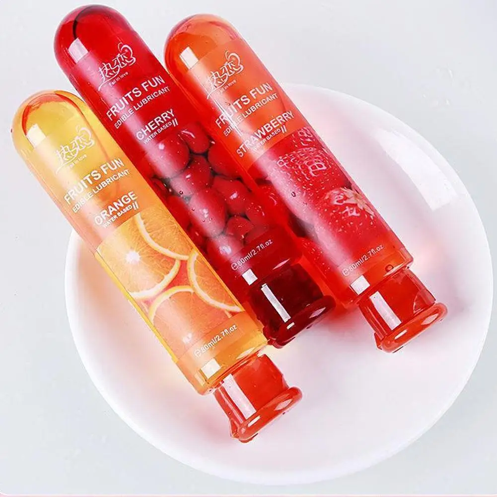 80 مللي زيوت التشحيم القابلة لعق عاطفي فاكهي زيوت التشحيم القابلة للذوبان في الماء الجسم الكبار الجنس سلك قوي الرسم سهلة الاستخدام #4