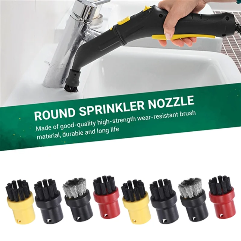 YCOC-8PCS escovas redondas de limpeza a vapor substituição forkarcher sc1/sc2/ctk10/sc3/sc4/sc5/sc7 peças de limpeza a vapor