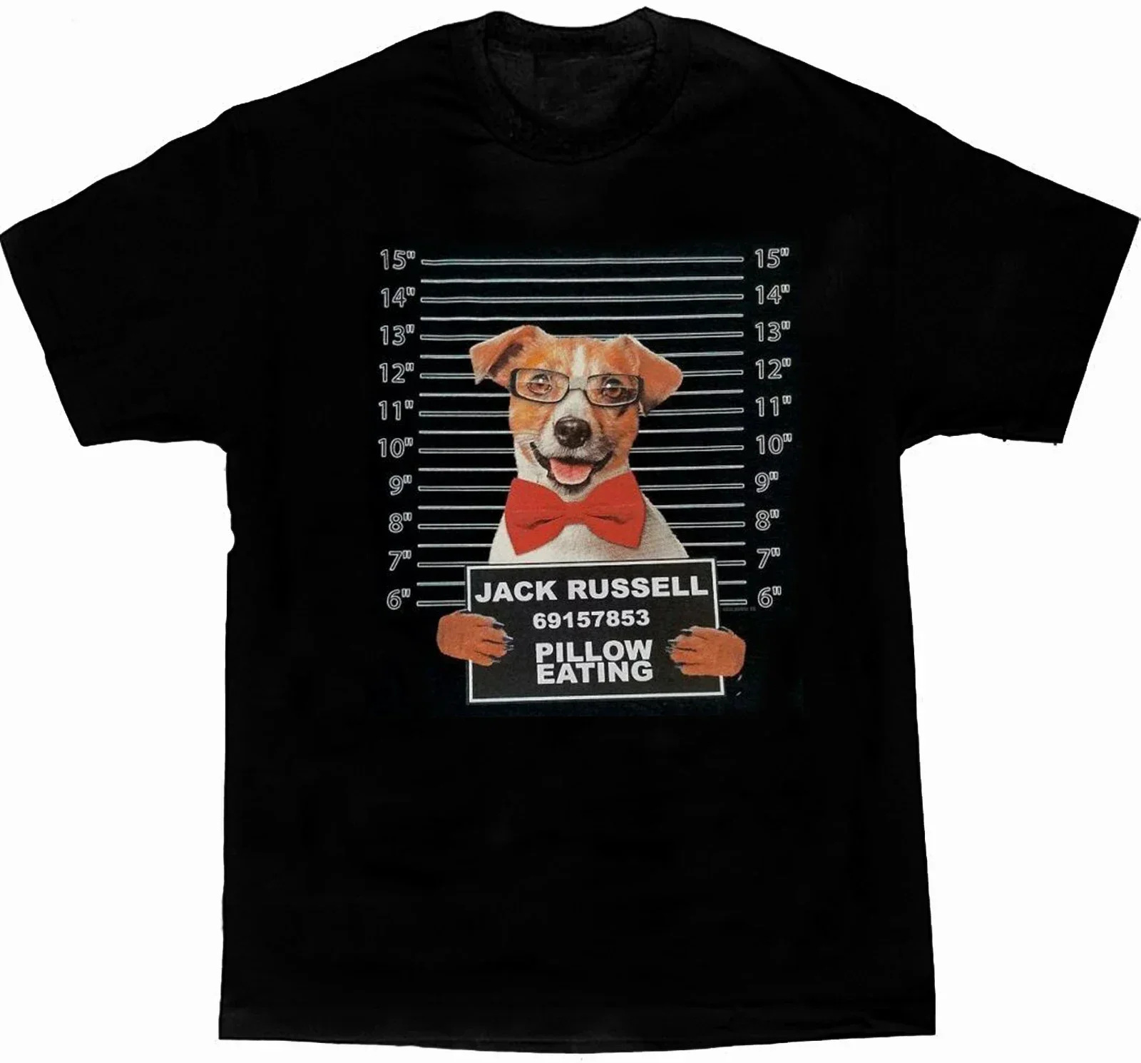 

Funny Jack Russell Terrier Mug Shot Dog Art T-Shirt 100% Cotton O-Neck Summer Short Sleeve Casual Mens T-shirt Size S-3XL