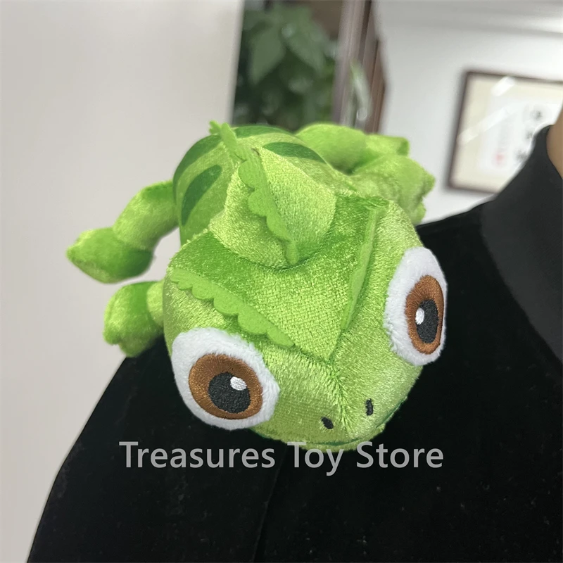 Kawaii Cartoon Chameleon Plush Toys Soft Stuffed Animals Plushie Toys Pascal Rapunzel Shoulder Decor Fun Toy Girl Kid Xmas Gifts