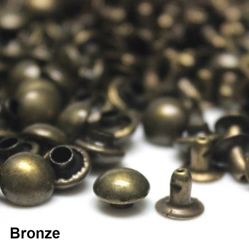 100sets 4 Colors Metal Dome Cap Rivets Studs Round Rivet for Leather Craft Bag Belt Clothing Garment Shoes Collar Parts