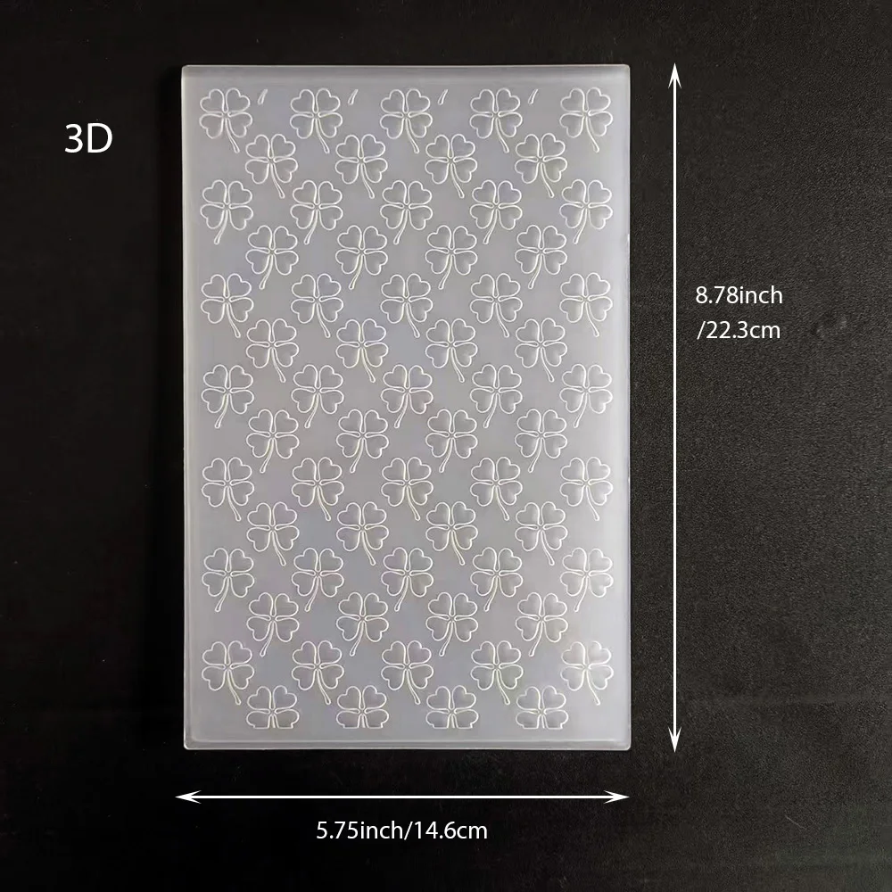 Flowers/Sunflowers/Lucky Grass3D Plastic Embossing Template Folders for Card Making Photo Album DIY Scrapbooking view 5