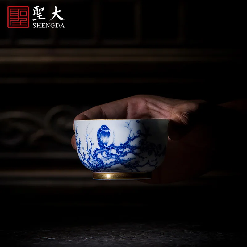 

|kung fu masters cup hand-painted porcelain cups wheatgrass five-color sample tea cup all hand of jingdezhen tea service