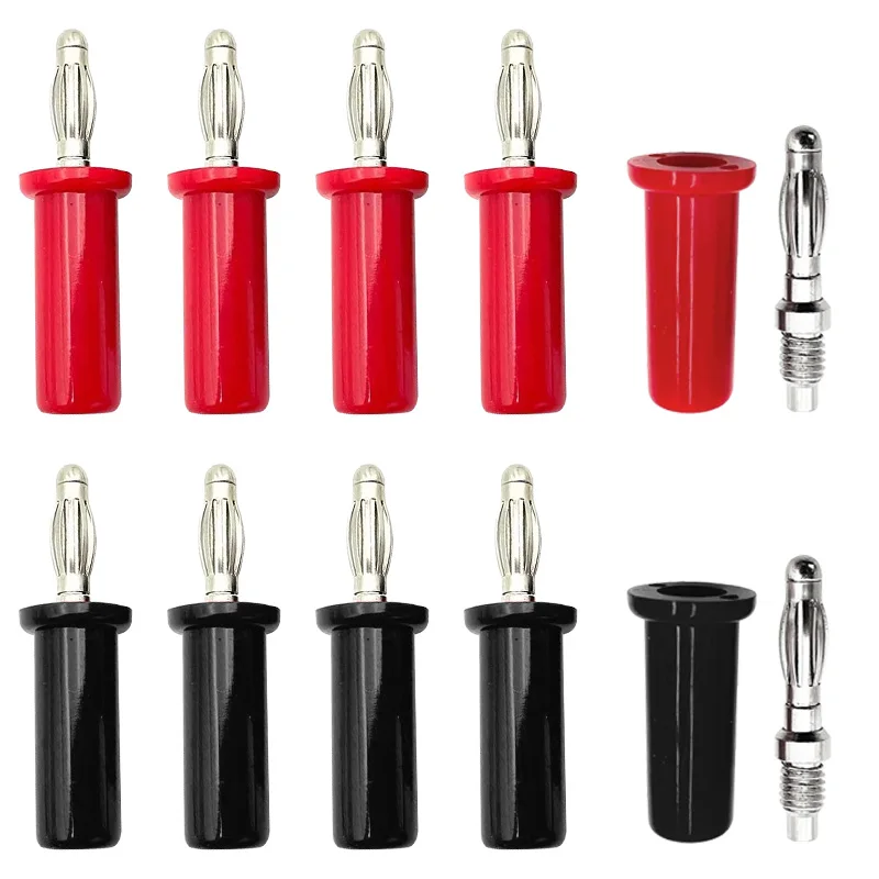 5PCS 4mm Banana Plug Audio Speaker Amplifier Cable Wire Power Screw Jack Musical Speaker Cable Wire Pin Banana Plug Connectors