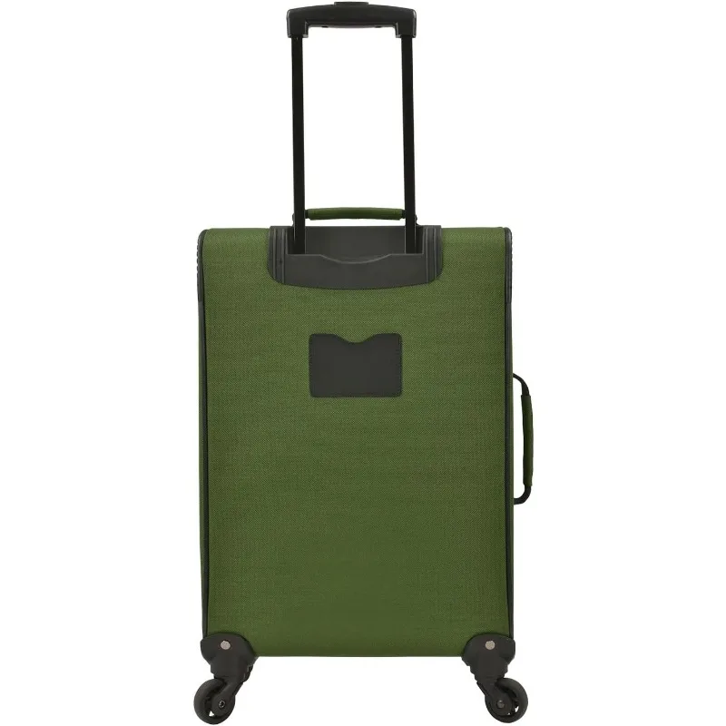 حقيبة ريو خفيفة الوزن للحمل مقاس 20 بوصة بتصميم قابل للتوسيع من جانب ناعم، متينة، للأعمال والسفر، أخضر، 4 عجلات