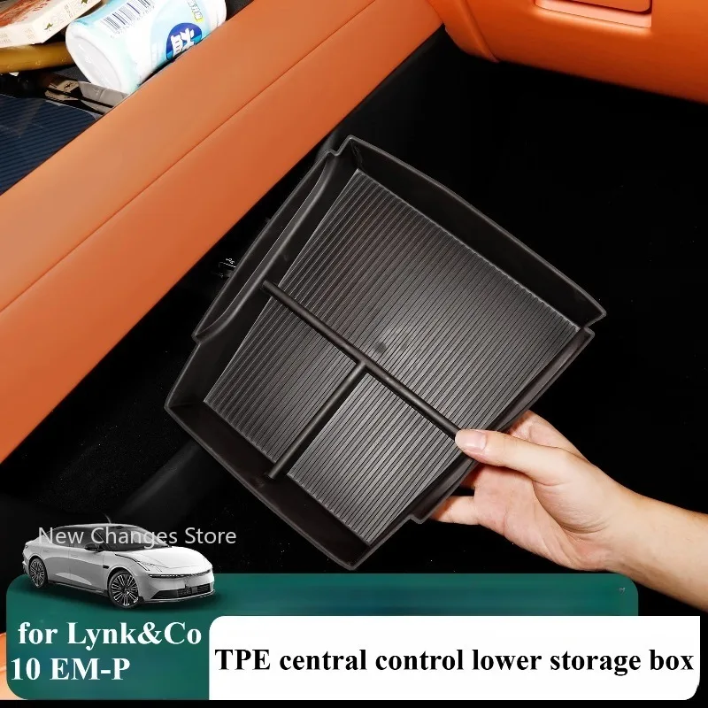 Для Lynk & Co 10 EMP 2025, нижний силиконовый ящик для хранения центрального управления, декоративные детали для обновления салона автомобиля Для Lynk & Co 10 EMP 2025, нижний силиконовый ящик для хранения центрального управления, декоративные детали для обновления салона автомобиля