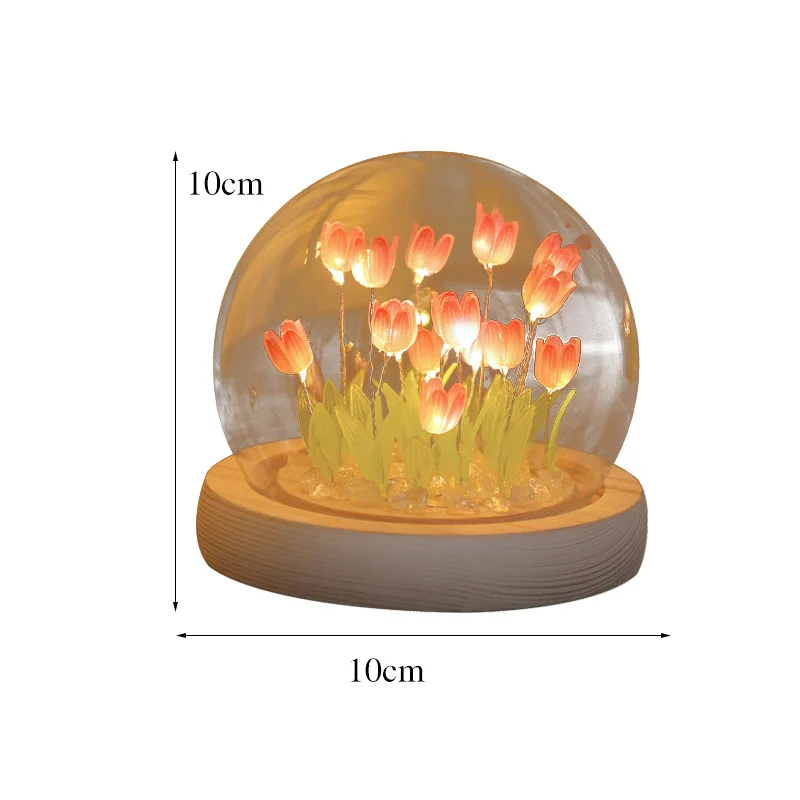 튤립 야간 조명 DIY 소재 패키지, 크리에이티브 램프, 홈 장식, 발렌타인 데이, 가족 깜짝 휴일 선물