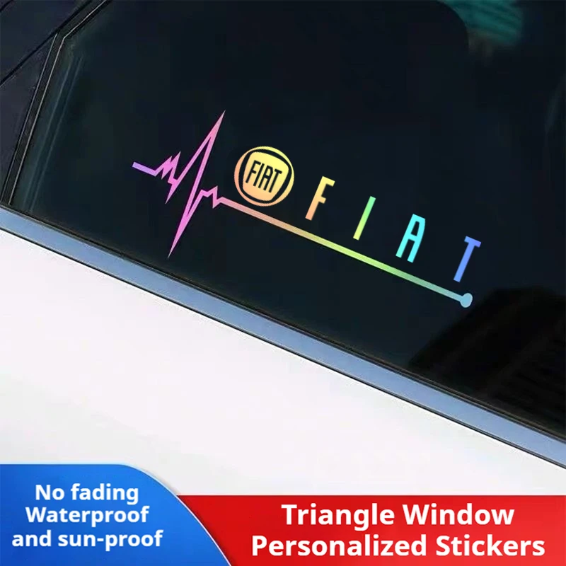 2Pcs car stickers car window decoration stickers laser waterproof suitable for Fiat Stilo Abarth 500 Ducato Tipo FR Punto