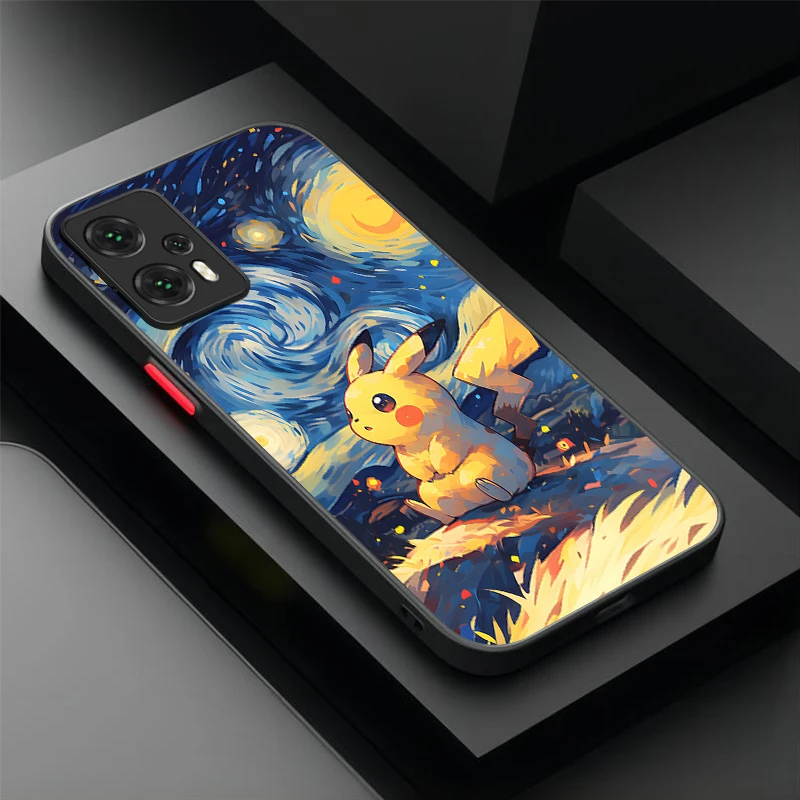 Pokemon Gengar Pikachu Phone Case For Xiaomi Poco x7 X6 X5 X4 GT X3 NFC F6 F5 F4 F3 GT M5 M5S M6 Pro 4G 5G C55 C65 C75 C61 C71