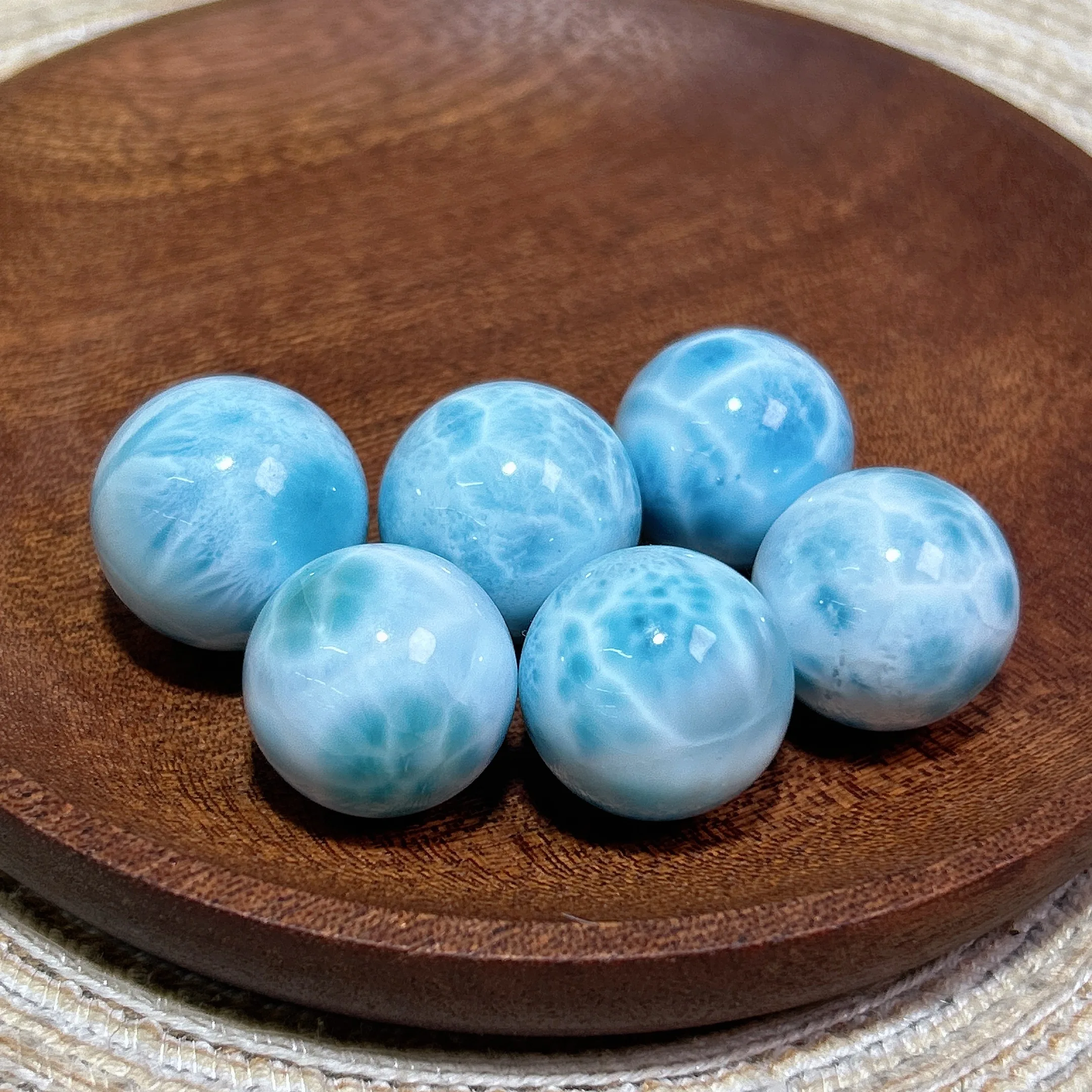 

Natural Crystal Larimar Mini Sphere Gemstones Polished Energy Reiki Ore Ornament Healing High Quality Home Decoration Room Decor