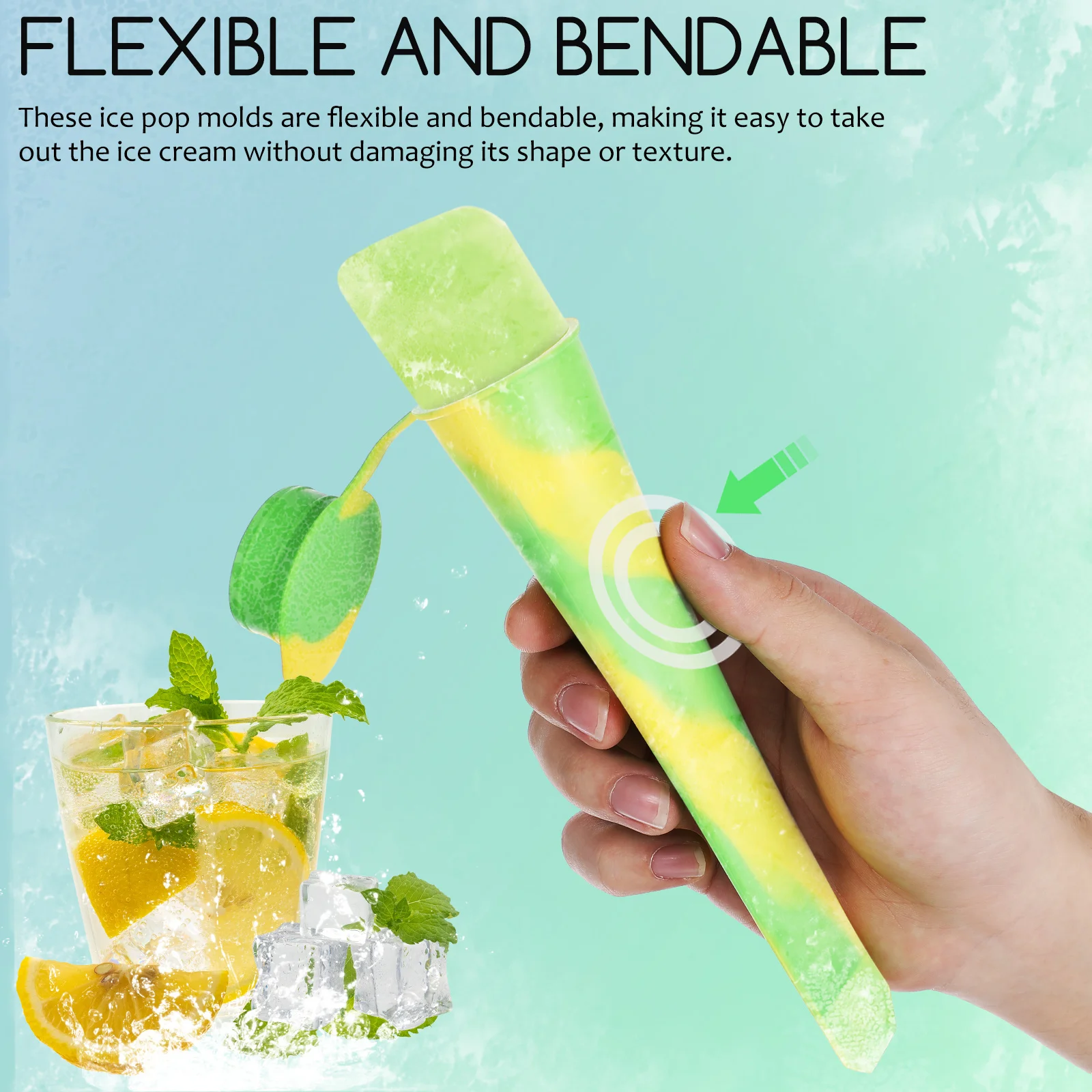 

12 pcs Cream Silicone Food-Grade Popsicles Molds Flexible Ice Pop Mold Reusable Yogurt Tubes Strong Molds Kitchen