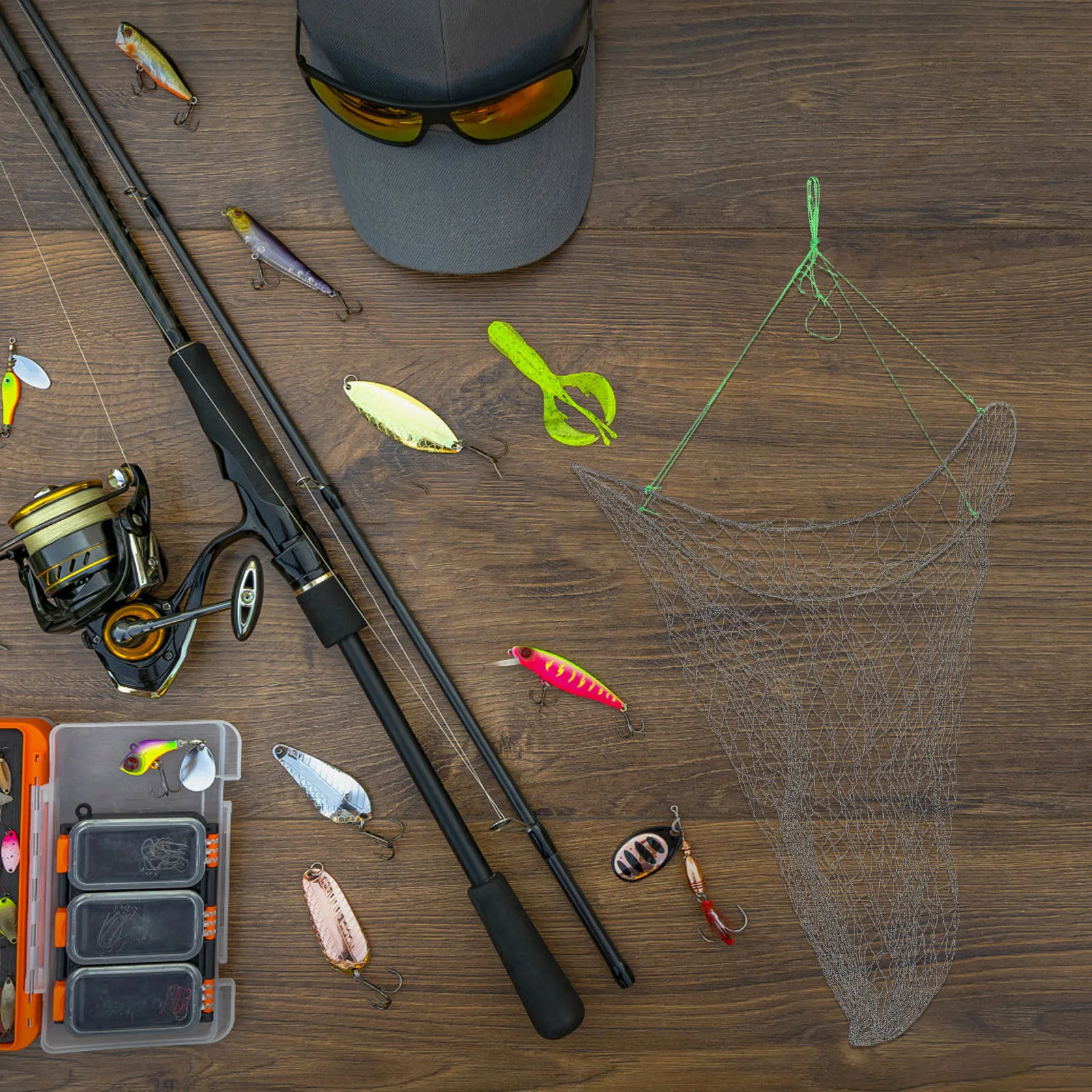 

1Set Drop Net Multi-Functional Fishing Trap for Crab Shrimp Bridge Pier Fishing Net Outdoor Folding Collapsible Bait Trap