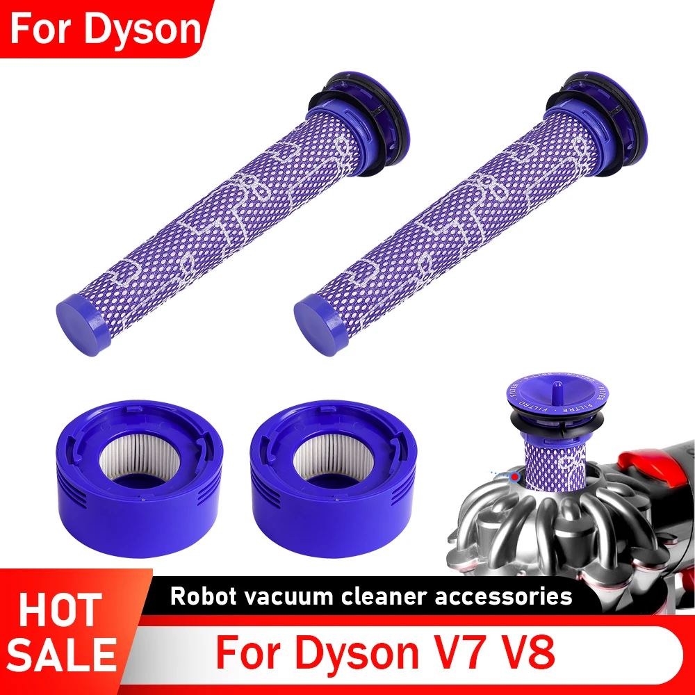 Filter-Ersatzaufsatz für Dyson V7 V8 Akku-Staubsauger, Zubehör, Vorfilter und HEPA-Nachfilter-Ersatzteile