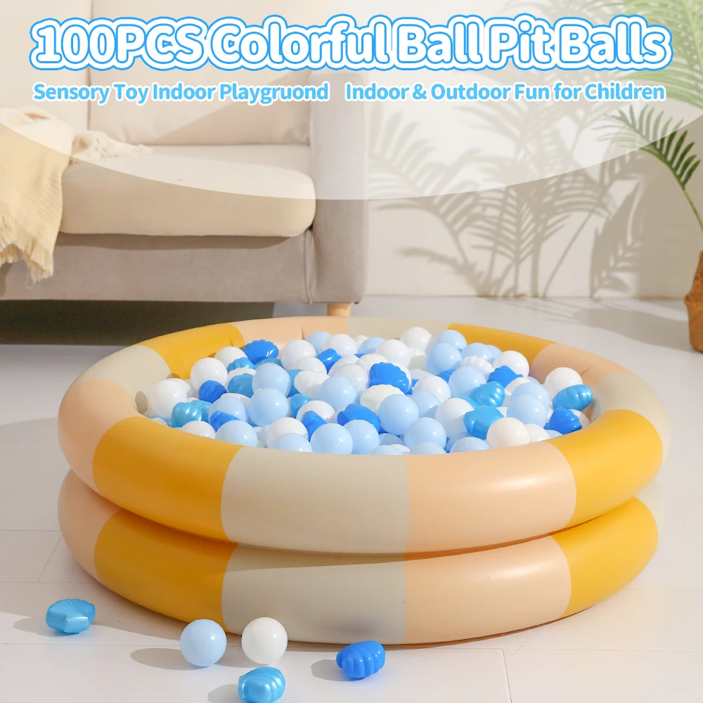 볼 풀 공 5.5CM 100개 아기용 바다 플라스틱 공 놀이집 텐트 어린이 감각 발달 야외 장난감 생일 선물