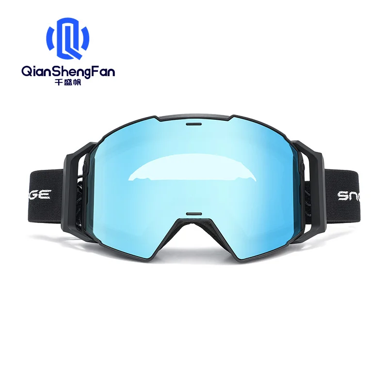 QSF Fashionable Winter Sports Eyewear Motorcycle Snow Goggles with Anti-Fog Windproof Dustproof Features for Off-Road Riding