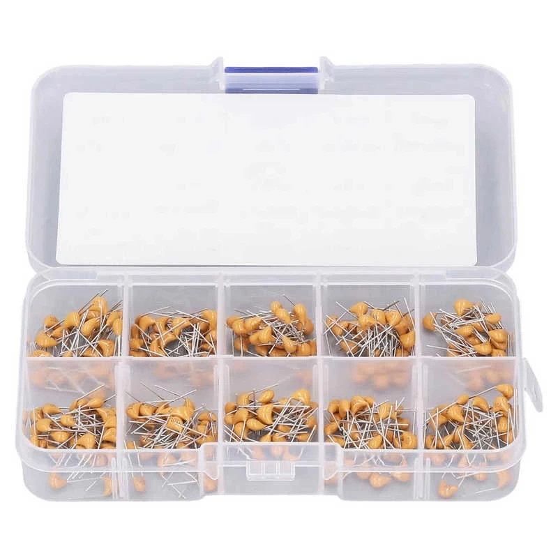 

300Pcs/Box Monolithic capacitor kit 10 Values * 30Pcs 50V 10PF 20PF 30PF 47PF 56PF 68PF 100PF 1NF 10NF 100NF