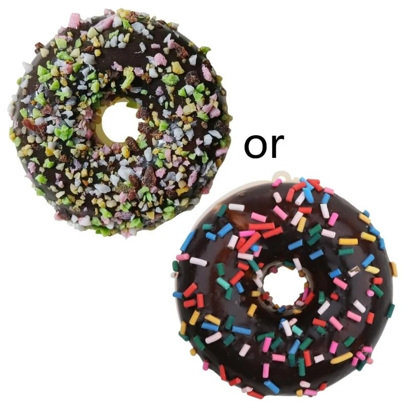 JU06 Realistic Artificial Toy Assorted Faux Doughnuts Toy Cakes Desserts Decorations for Home Kitchen Party Prop