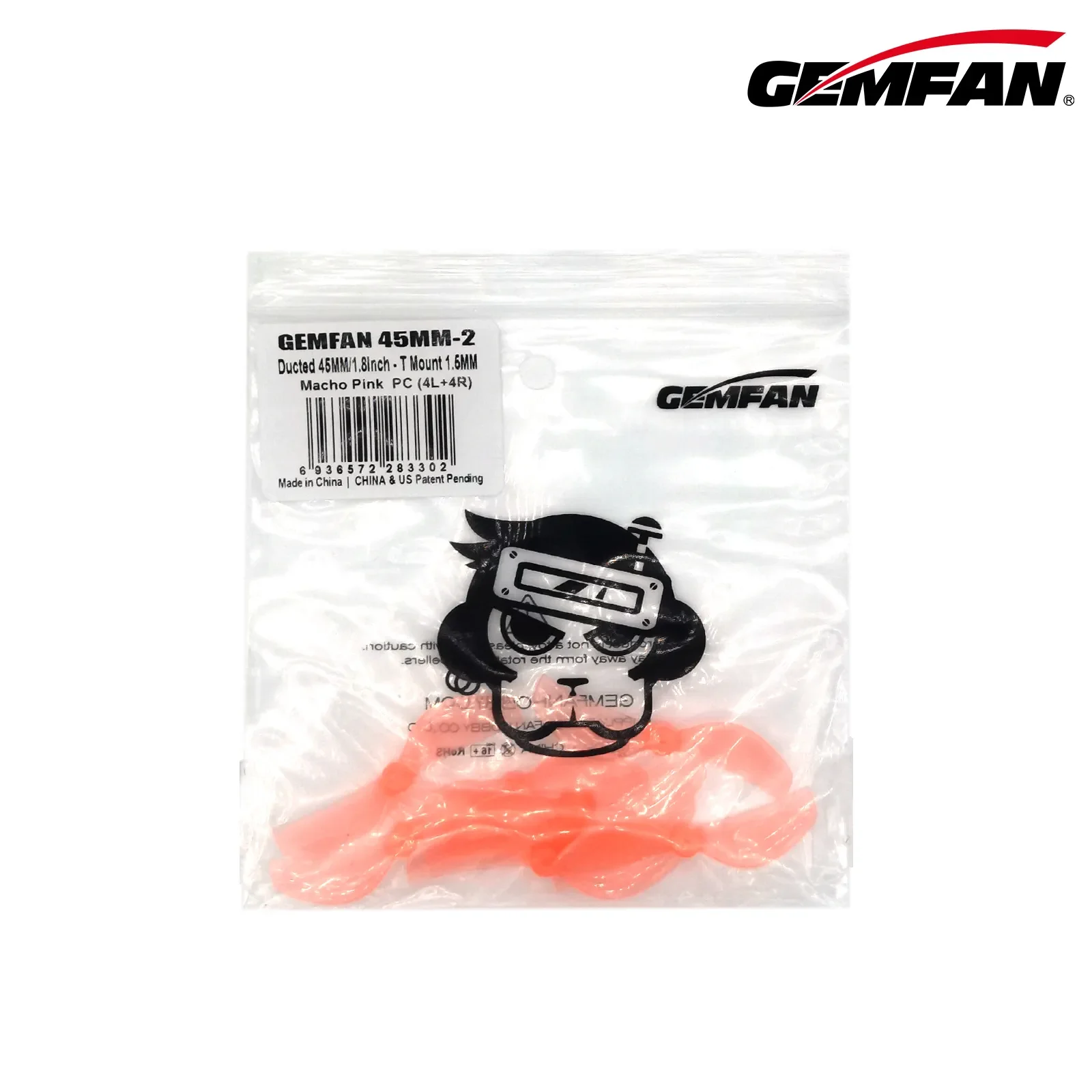 12Pairs(12CW+12CCW) Gemfan 45mm 2-Blade / 3-Blade PC Propeller T-Mount 1mm 1.5mm for FPV Freestyle Tinywhoop Drones DIY Parts