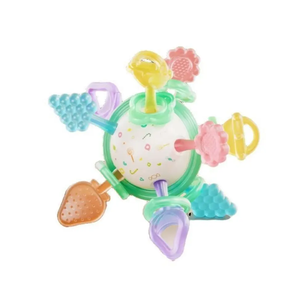 مضغ الغذاء الصف الطفل خشخيشات اللعب الملونة BPA الحرة متعددة الحسية لعبة طفل دائم الرصاص الحرة في وقت مبكر لعبة تعليمية الصغار