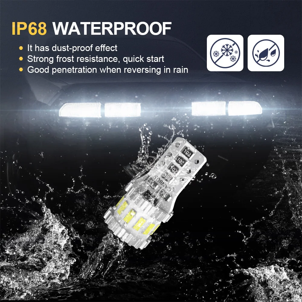 T10 LED Super Bright Bulb W5W Canbus No Error 3400LM Car Clearance Lights 6000K For Skoda Kodiaq 2016 2017 2018 2019 2020 2021