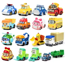 CE certification Robocar kids Toys  Korea Robot Poli Roy Haley Anime Metal Action Figure Cartoon Toy Car For Children Gift