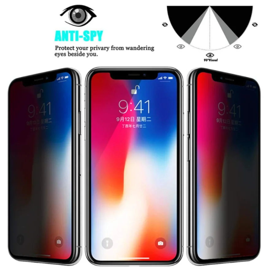 Full Cover Anti spy Screen Protector For Realme GT X50 6 7 Pro 5G 7i 6i 6S Privacy Tempered Glass For Realme X7 X3 X2 Pro C11 C3