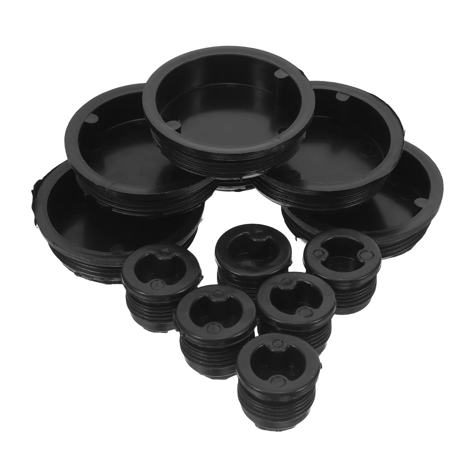12Pcs 200L Drum Lid Set Leak- Barrel Seal Lid with Threaded Bung Cap for Chemical Storage Logistics Airtight Drum Cover