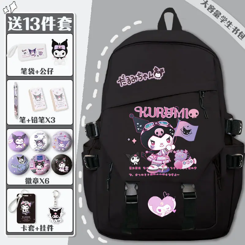 Sanrio New Clow M Student Schoolbag Large Capacity Casual and Lightweight Shoulder Pad Waterproof Stain-Resistant Backpack