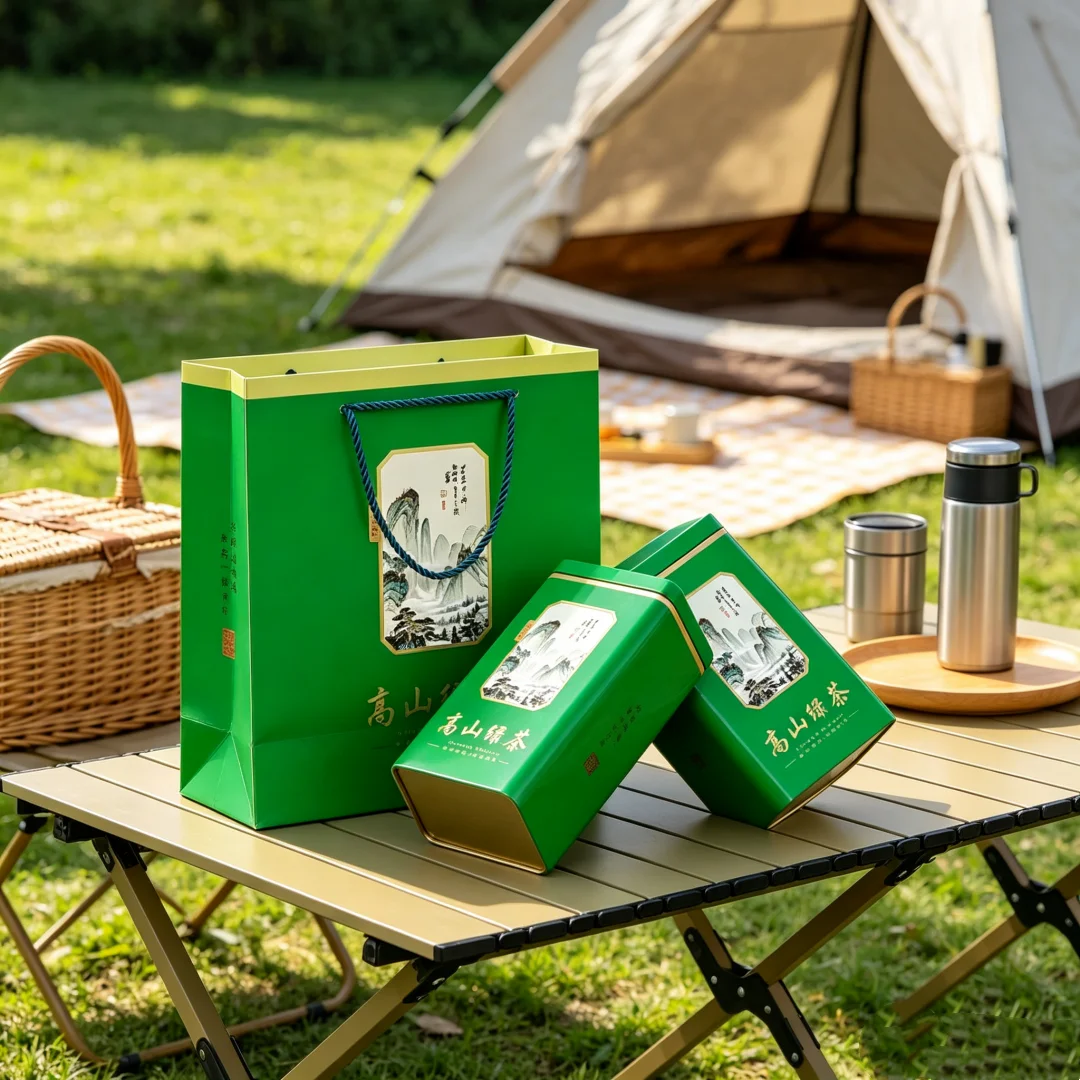 Chinese XinYang MaoJian,TaiPing HouKui Green Tea Set Zipper Bags AnJi White Tea LuAn GuanPian Universal Rectangular Tea Can