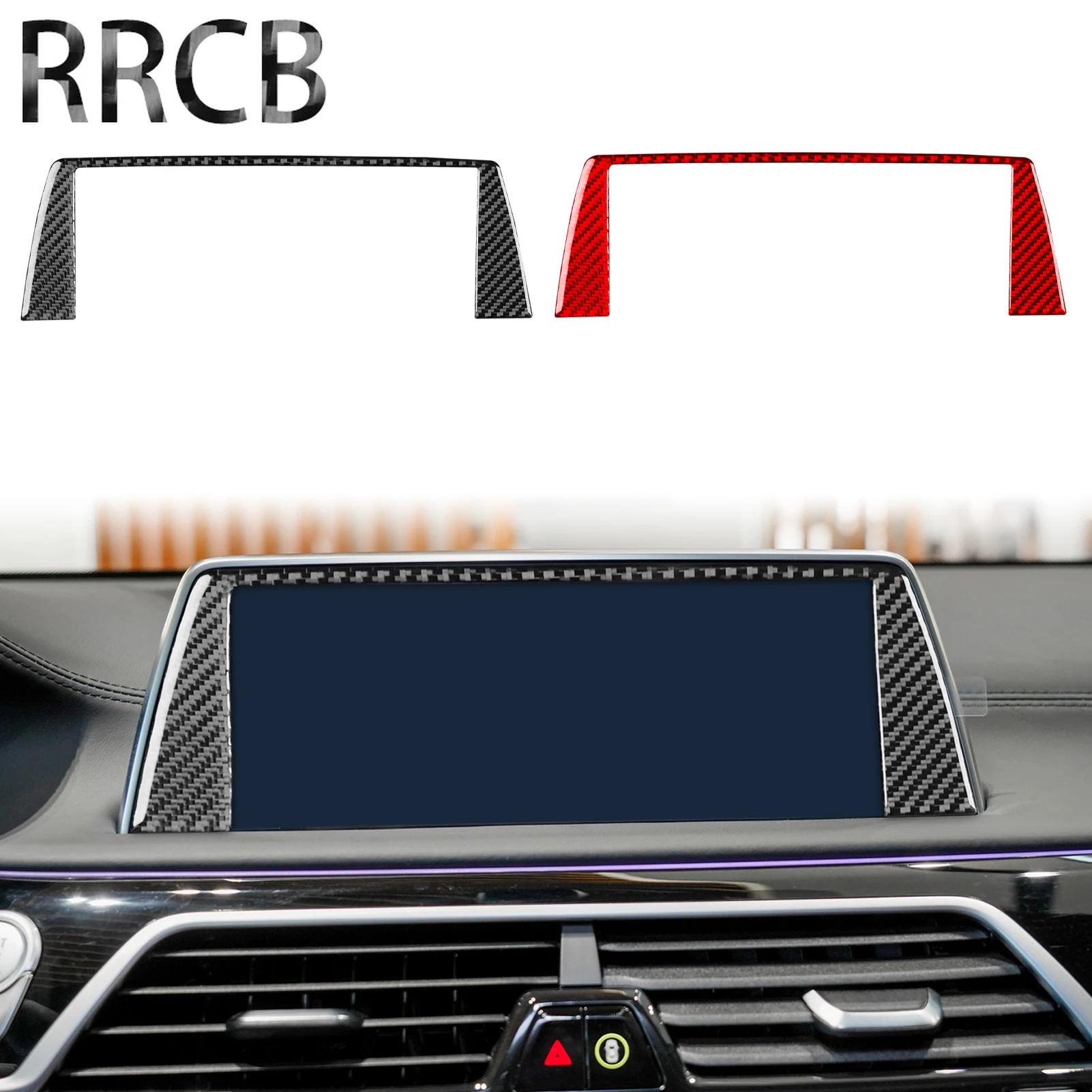 

For BMW 7 Series G11 G12 730i 740i 750i 2015-2022 Carbon Fiber Center Console Navigation Screen Interior Sticker Car Accessories