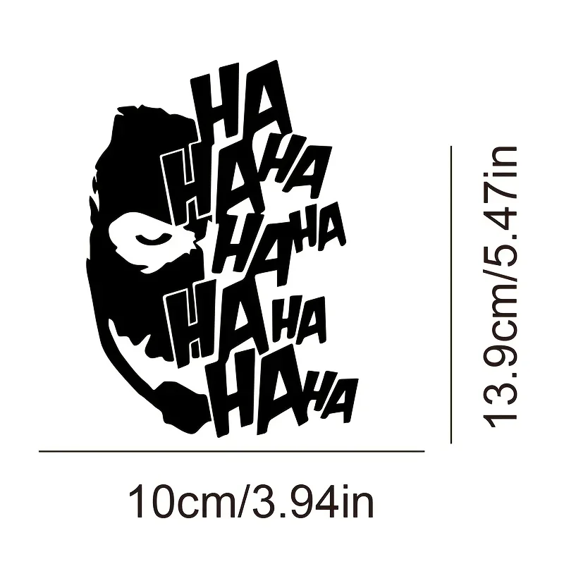 قطعة واحدة من ملصق الجوكر - ملصق "HA HA HA" للدراجة والخوذة والجيتار وملصق فريد لإضافة اهتزاز مؤذ #2