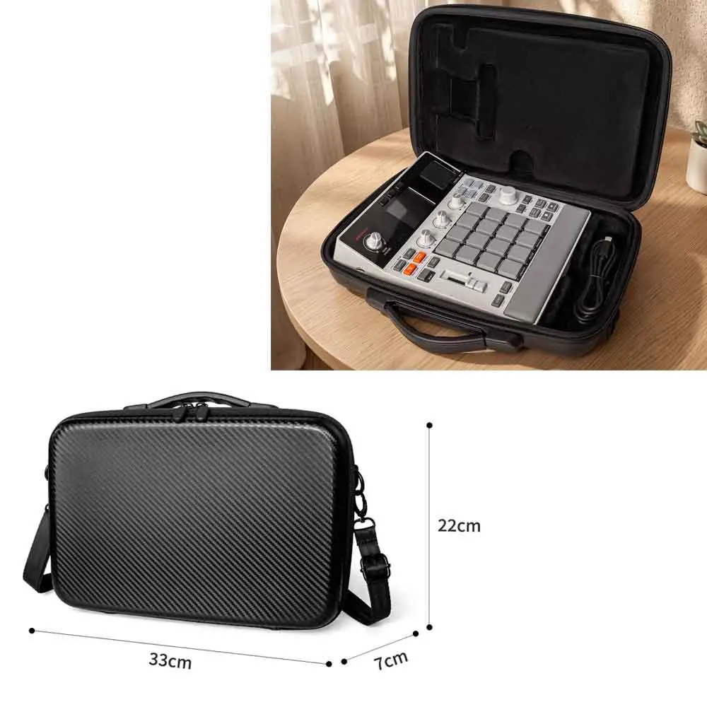 Hard Carrying Case for Akai Professional MPC Sample Zoned Storage Cable Separation Shockproof Portable Music Production Bag