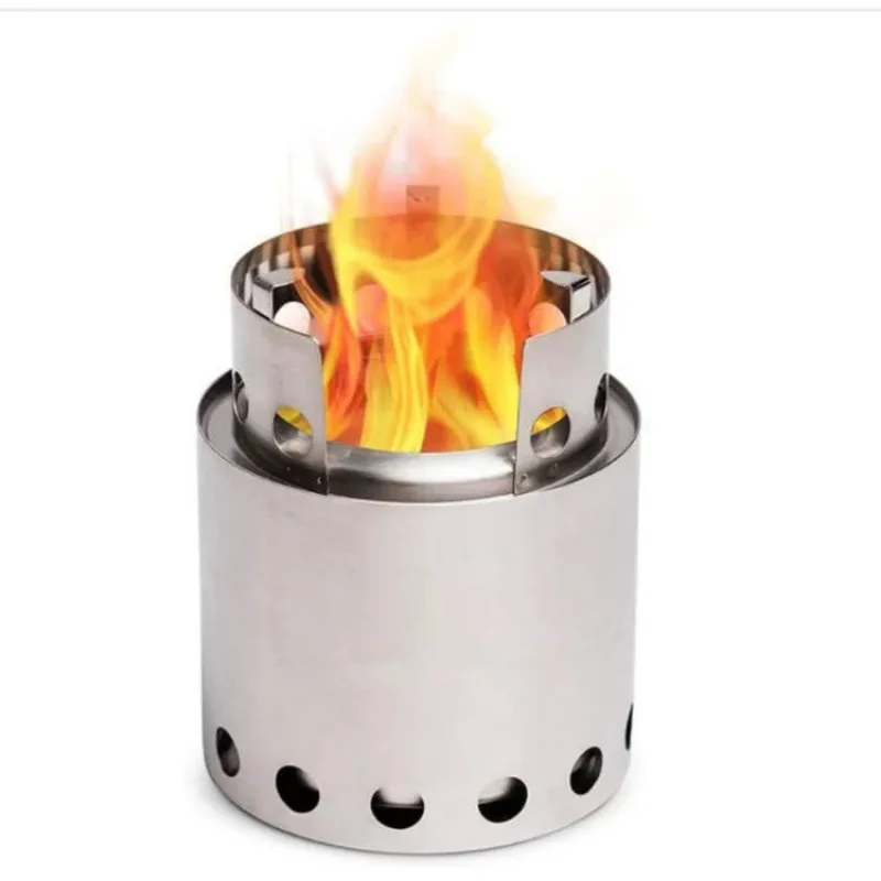 

Foldable outdoor wood stove Mountaineering camping BBQ household hot pot Portable wood stoves