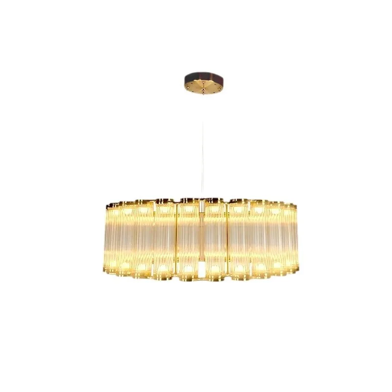 Light luxury creative post-modern chandelier stainless steel high-grade glass dining table lamp