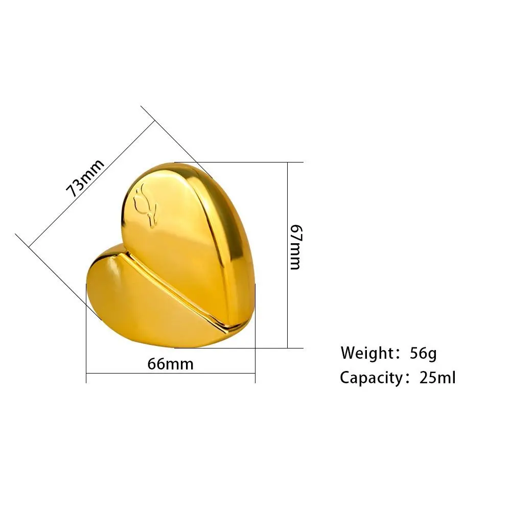 여성용 하트 모양 유리 향수 병, 리필 가능한 빈 액체 서브 보틀링, 누출 방지 휴대용 향수 디펜서 병