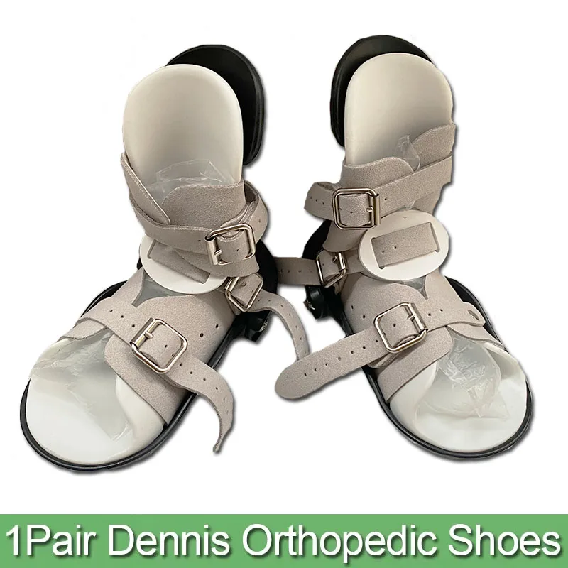 

Adjustable 1Pair Orthopedic Leather Shoes Club Foot Corrective Shoes Children Dennis Brown Shoes-No Shoe Rack