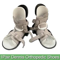 Adjustable 1Pair Orthopedic Leather Shoes Club Foot Corrective Shoes Children Dennis Brown Shoes-No Shoe Rack