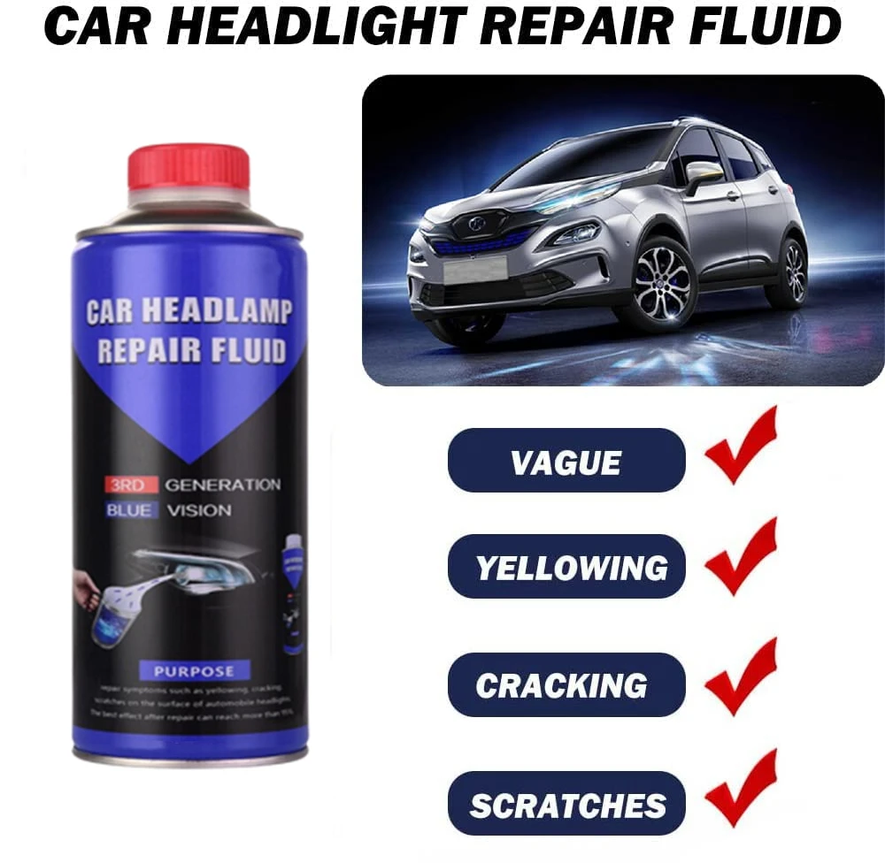 100ML Headlights Polishing Liquid Evaporator Liquid Headlight Car Glass Repair Car Chemicals Polymer Car Headlight Renovation