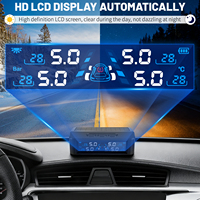 TPMS Tire Pressure Monitoring System With 4 External Sensors Solar/USB Dual Power Car TPMS For RV truck van Car