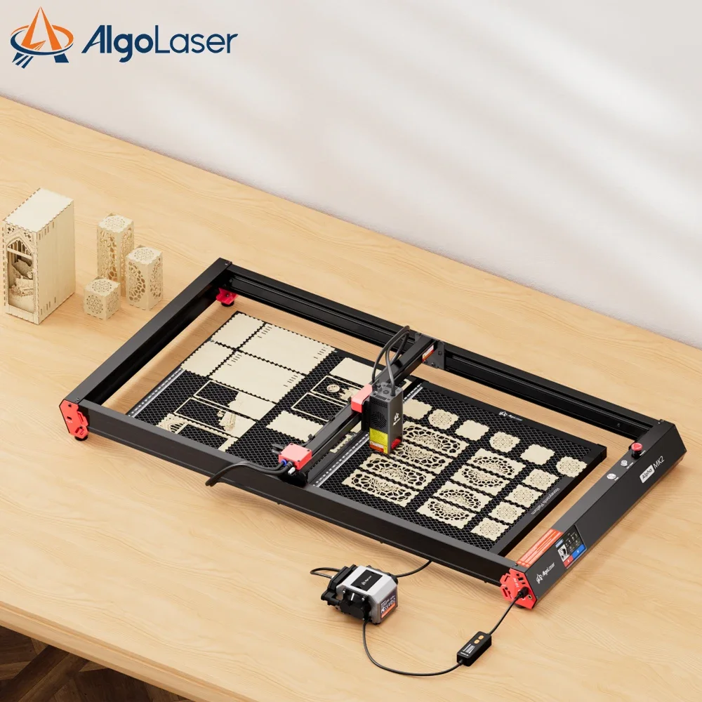 

AlgoLaser Alpha MK2 20W Laser Engraver Cutter 400x850mm Large Work Area for New Beginner DIY Handmade Woodworking Business Tools