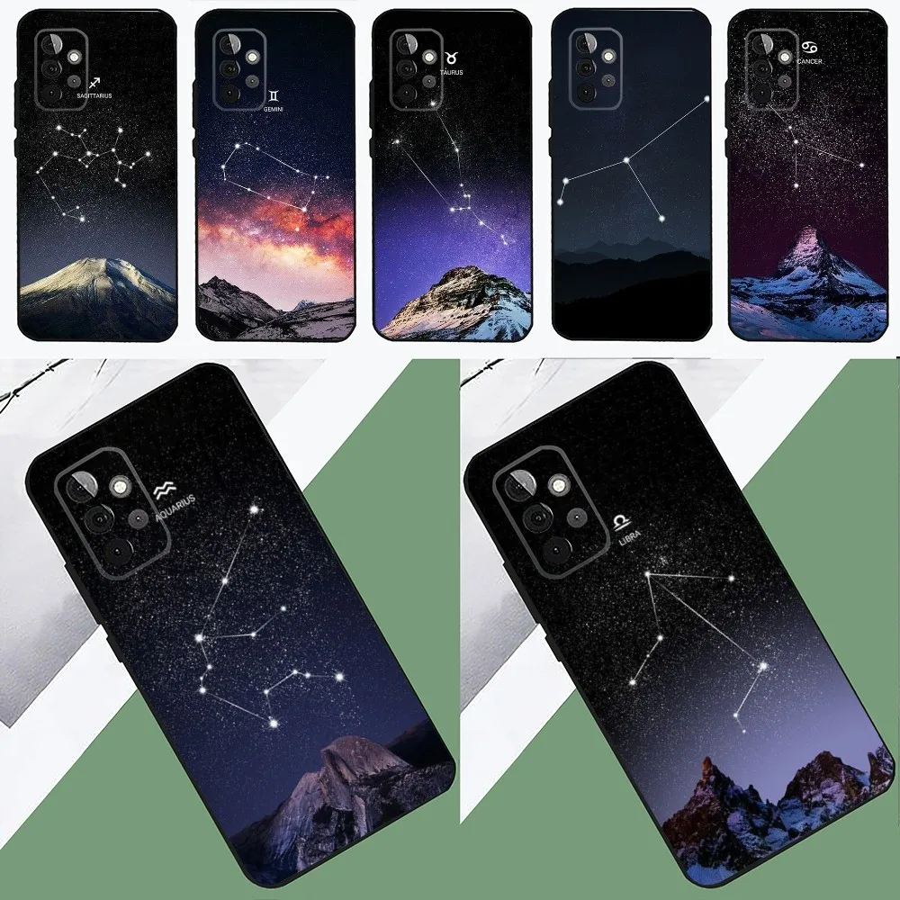 Constellation twelve  Phone Case For SamsungS24,23,22,21,S20 ,Pro10,S30Plus,S9,20lite Ultra Black Cover