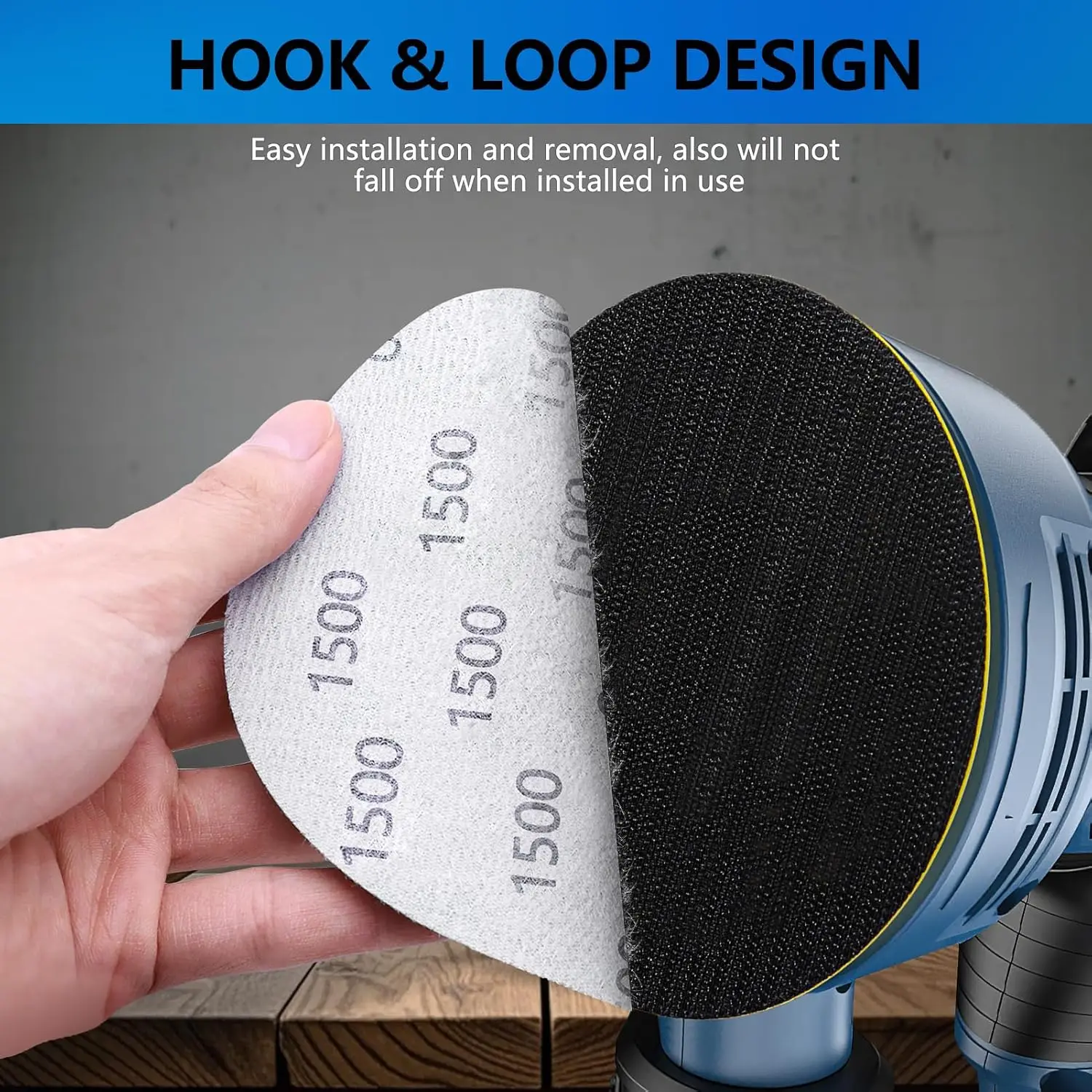 

Wet Dry Sandpaper 6 Inch Assorted 1000/1500/2000/3000/5000 Grit 30 PCS Hook and Loop for Automotive Wood Metal Polishing